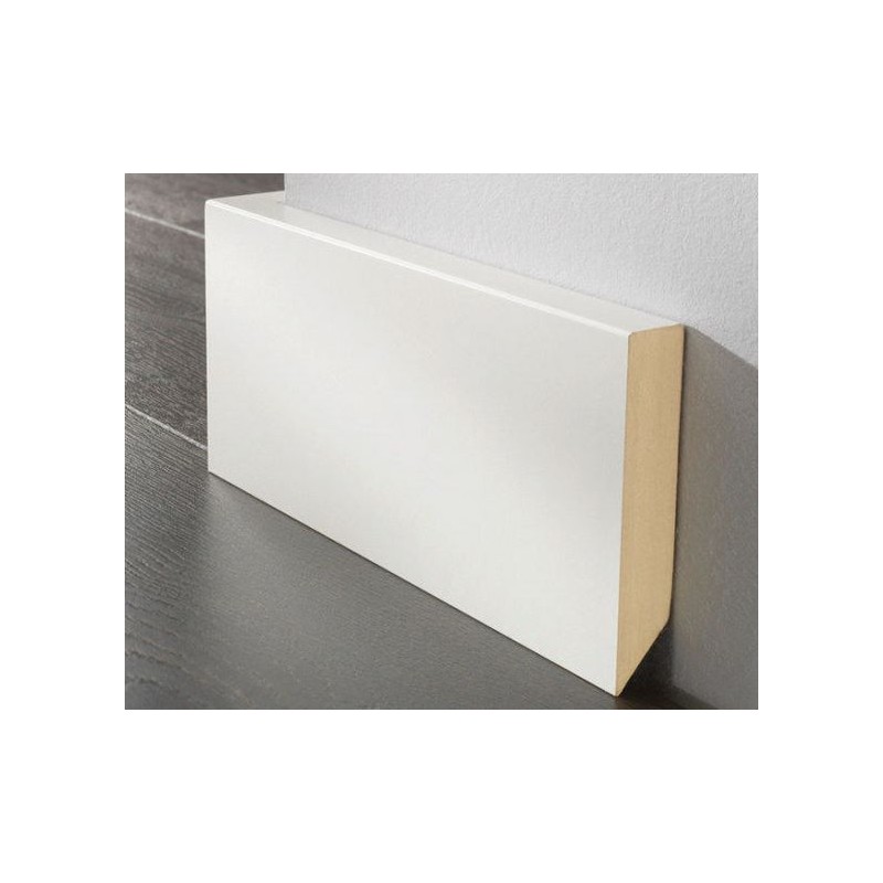 ZOCALO BARINSA LAMINADO BLANCO 8 CM BLANCO