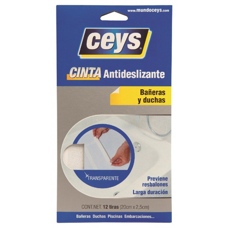 CINTA ANTIDESLIZANTE BAÑERAS TACKCEYS TRANSPARENTES