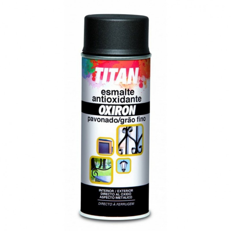 ESMALTE SPRAY ANTIOXIDANTE OXIRON PAVONADO TITAN NEGRO