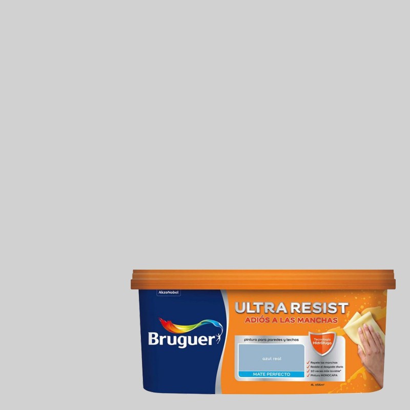 PINTURA PLáSTICA ANTIMANCHAS ULTRARESIST BRUGUER GRIS CLáSICO