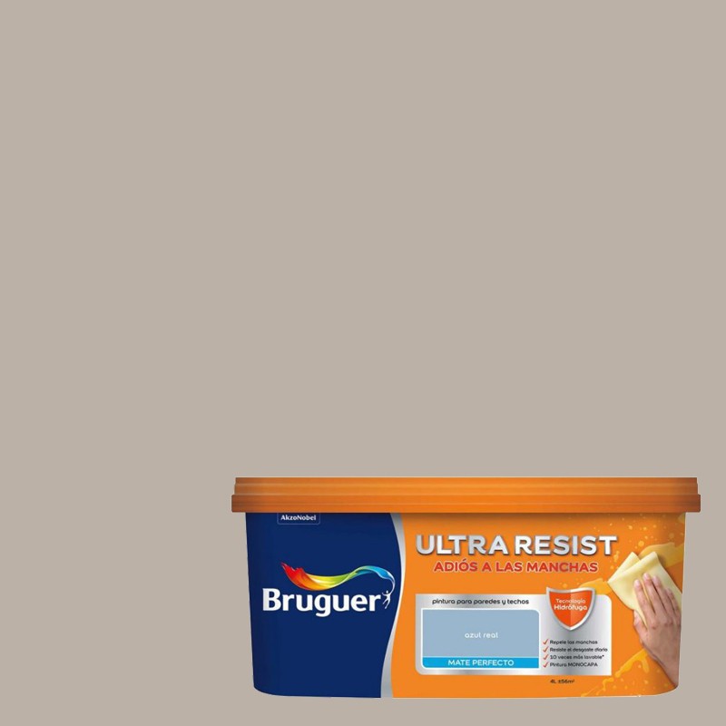 PINTURA PLáSTICA ANTIMANCHAS ULTRARESIST BRUGUER GRIS BRONCE