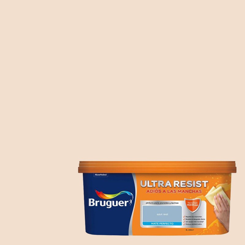 PINTURA PLáSTICA ANTIMANCHAS ULTRARESIST BRUGUER NARANJA SUTIL