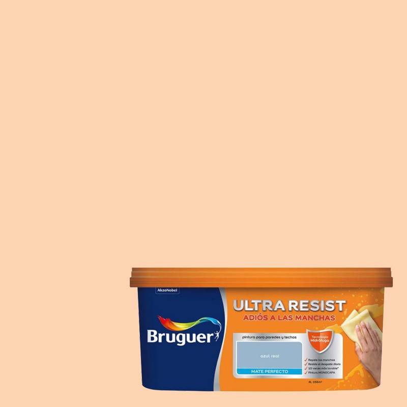 PINTURA PLáSTICA ANTIMANCHAS ULTRARESIST BRUGUER NARANJA PRIMAVERA