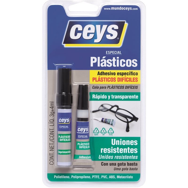 ADHESIVO PLASTICOS DIFICILES CEYS 3GR+4ML