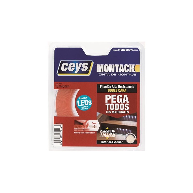 CINTA DE MONTAGE ESPECIAL LEDS MONTACK CEYS 10M