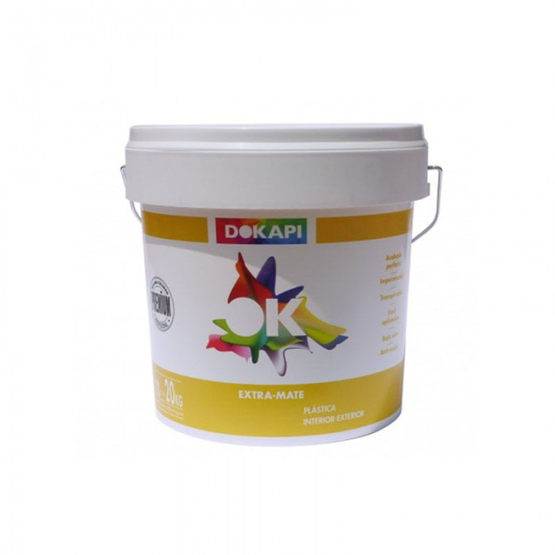 Pintura PLASTICA MATE EXTERIOR BLANCO 4 L., Envío 48/72 horas