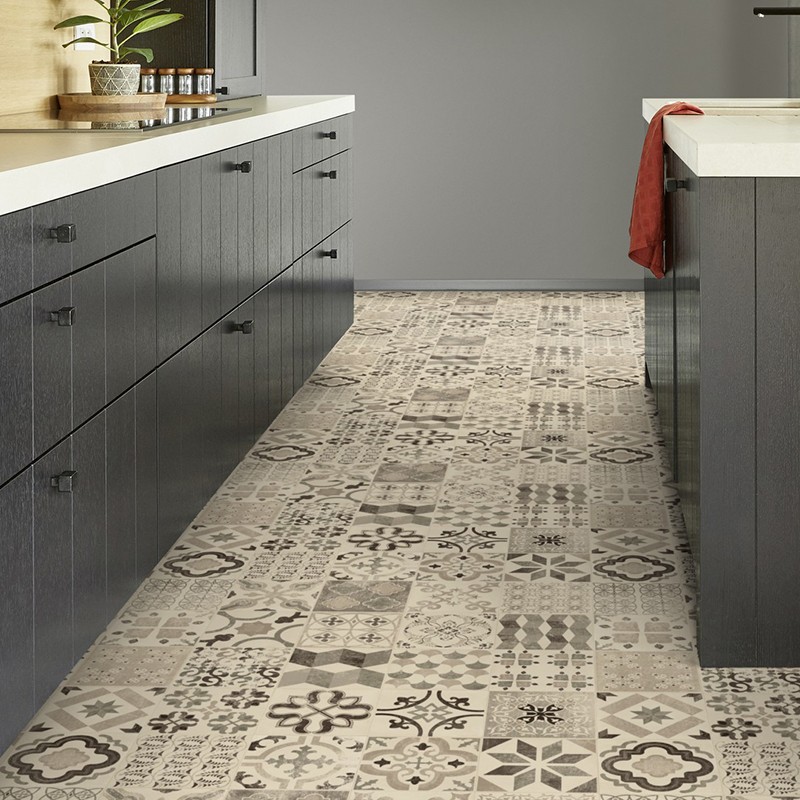 Suelo de PVC Parquet Gris. Suelo Vinilico