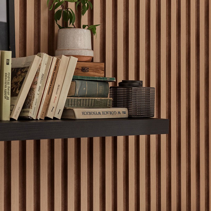 Revestimiento pared listones madera