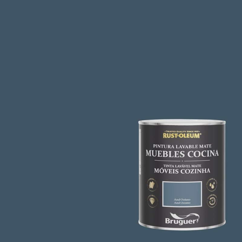 PINTURA MUEBLES COCINA AZUL OCEANO