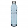 BOTELLA VIDRIO RELIEVE AZUL