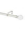BARRA CORTINA KIT DIAMANTE PLATA