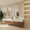 Ambiente con panel SPC Dessert Beige - elegancia clásica en tonos crema y beige