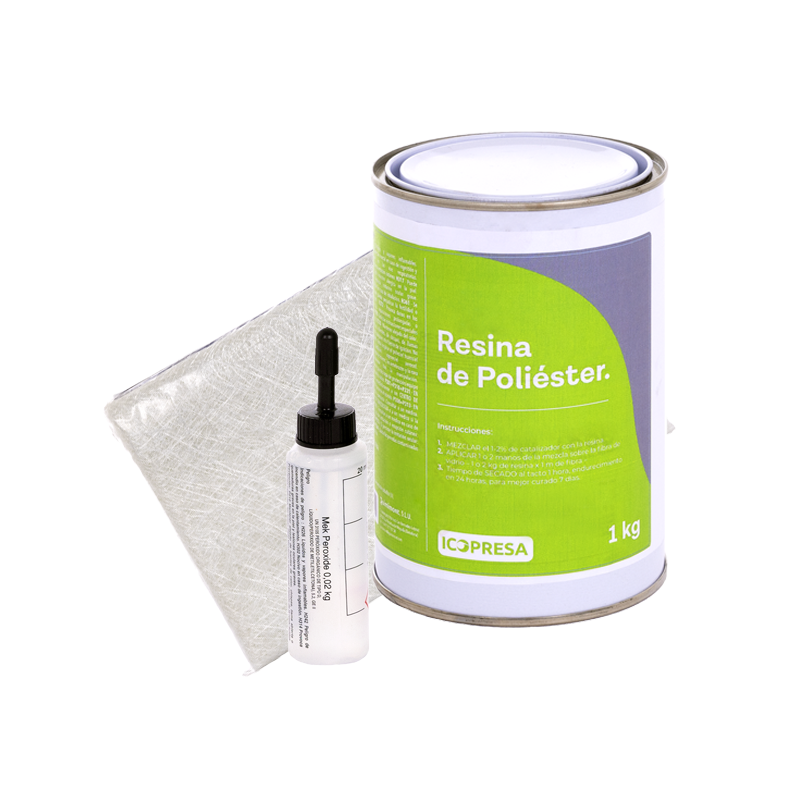 Resina poliester con catalizador