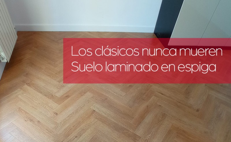 Suelo laminado en espiga