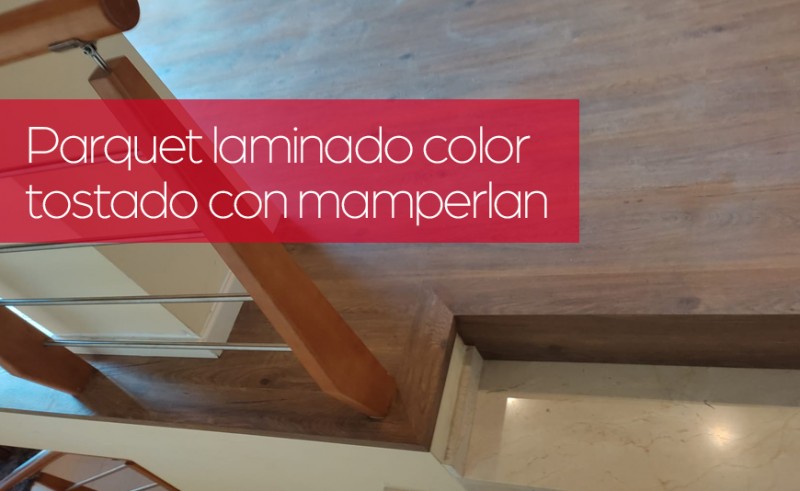 Suelo laminado con mamperlán